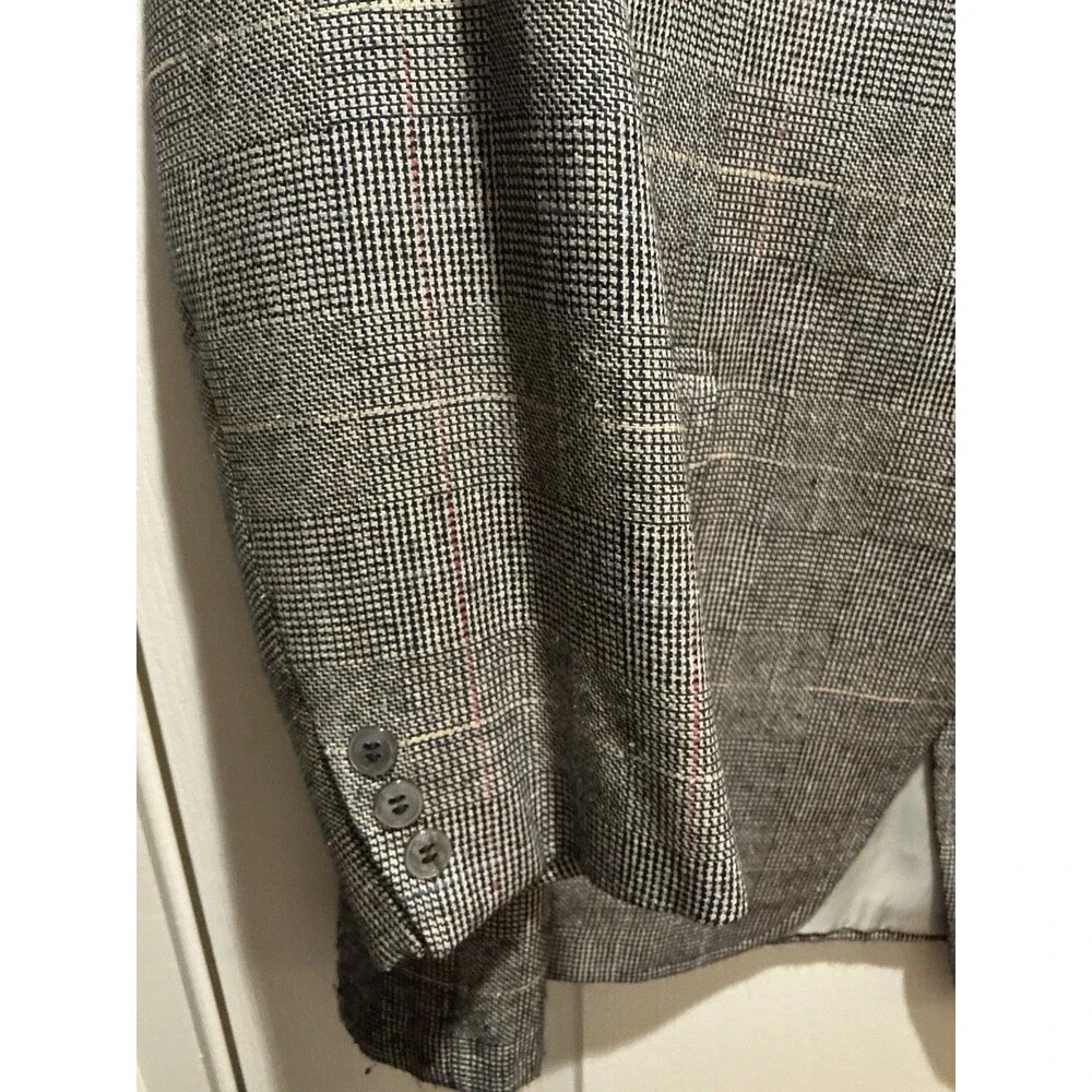 Vintage Oakloom Clothes Glen Plaid Sport Coat Blazer Sz 45 USA Union Made Currin